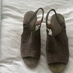 Clarks Taupe Espadrille Slingbacks